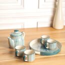 verdant stripes tea set