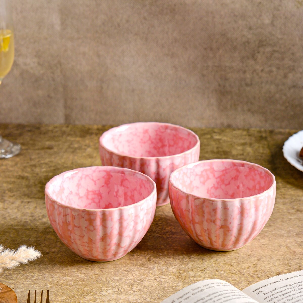 Buy Blush Artisan Ceramic Bowl Set Online - Set of 3