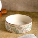 Blossom Harmony Ceramic Serving Bowl with Wooden Stand