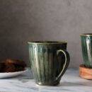 Emerald Gleam Mug Set of 2 Mugs(Metallic Green)