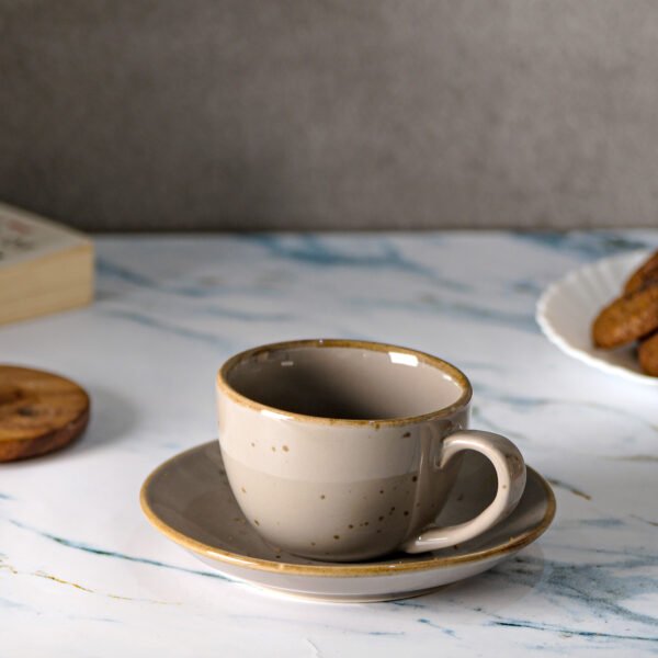 Ashen Grace Cup & Saucer Set