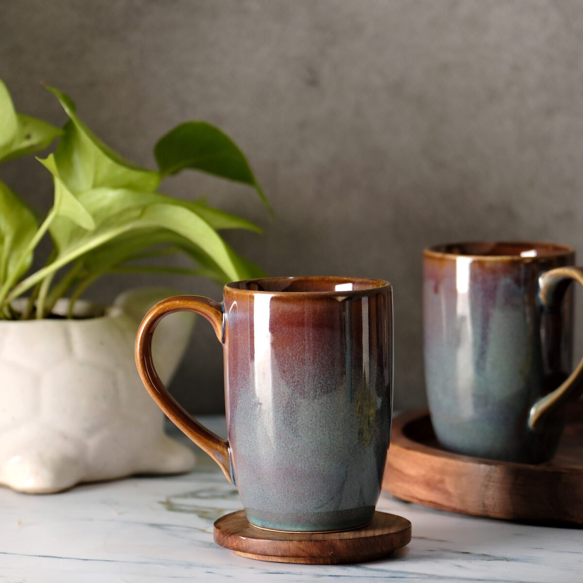 Trio Hue Harmony Mug Set of 2 | 280ml Mugs | Coffee Mugs Set of 2