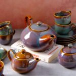Buy Aurora Bliss Tea Set Online - 6 Cups & Saucer, Tea Kettle Pot, Milk Pot, Sugar Pot