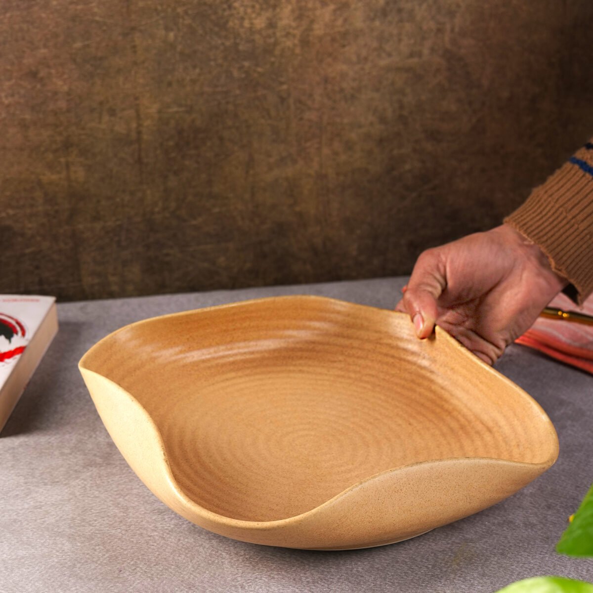 Cream Serenity Salad Platter | 9 Inches X 2.5 Inches