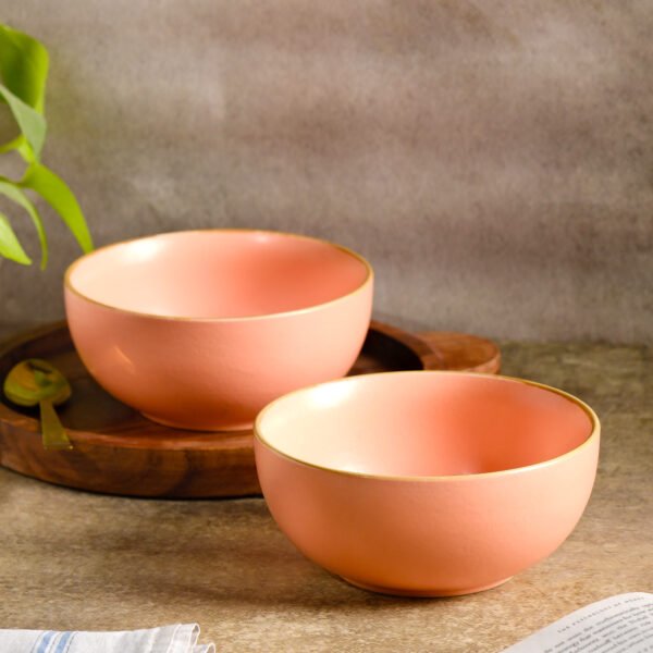 Peach Aura Bowl Set - Set of 2 Bowls