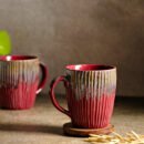 Crimson Glow Dual-Tone Mug Set of 2