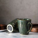 Emerald Gleam Mug Set of 2 Mugs(Metallic Green)