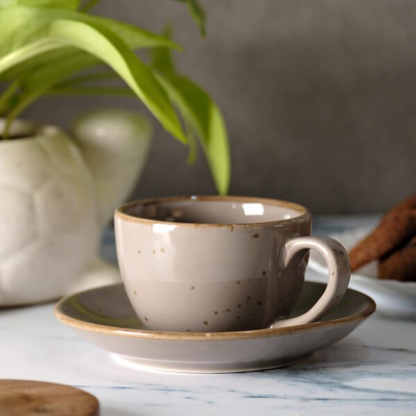 Ashen Grace Cup & Saucer Set - Image 2