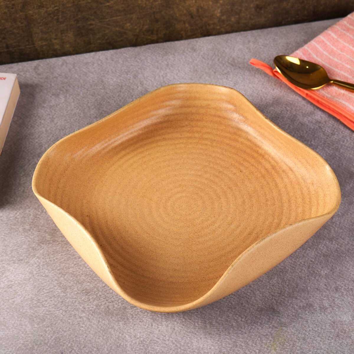 Cream Serenity Salad Platter | 9 Inches X 2.5 Inches