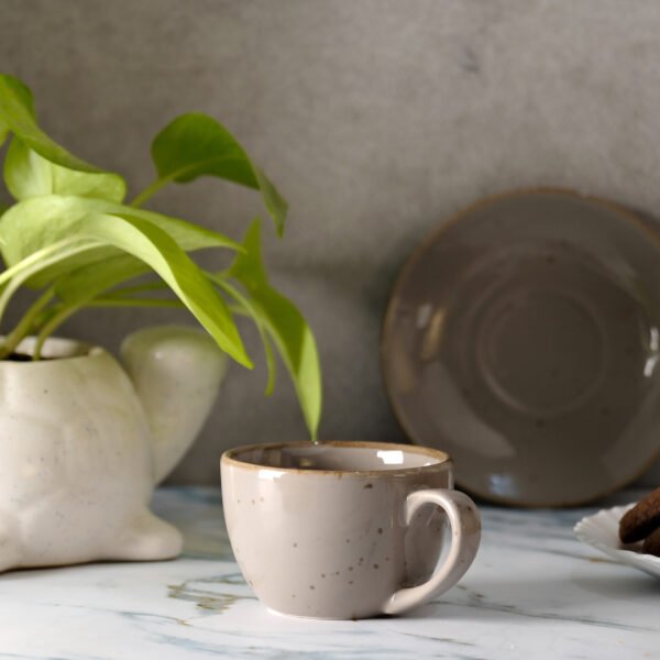 Ashen Grace Cup & Saucer Set - Image 4