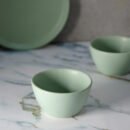 Mint Matte Charm Set of 1 Quarter Plate and 2 Bowls