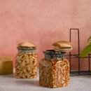 Earthstone Marble Pickle Jar Set of 2 Jars