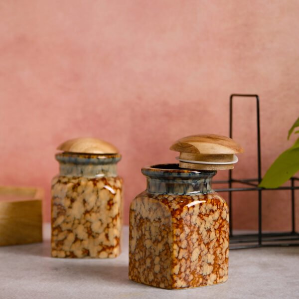 Earthstone Marble Pickle Jar Set of 2 Jars - Image 4