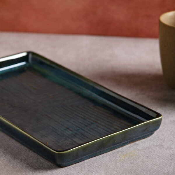 Steel Blue Elegance Serving Dish - Image 4