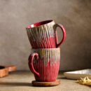 Crimson Glow Dual-Tone Mug Set of 2