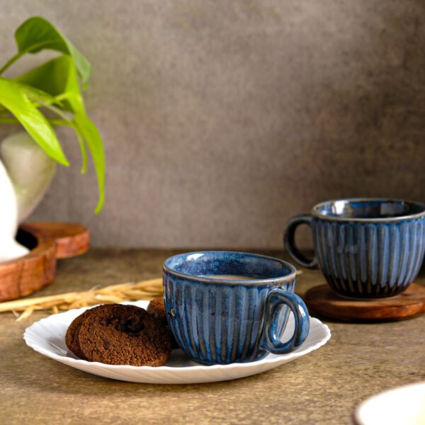 Azure Elegance Embossed Cup Set of 2 Cups - Image 3