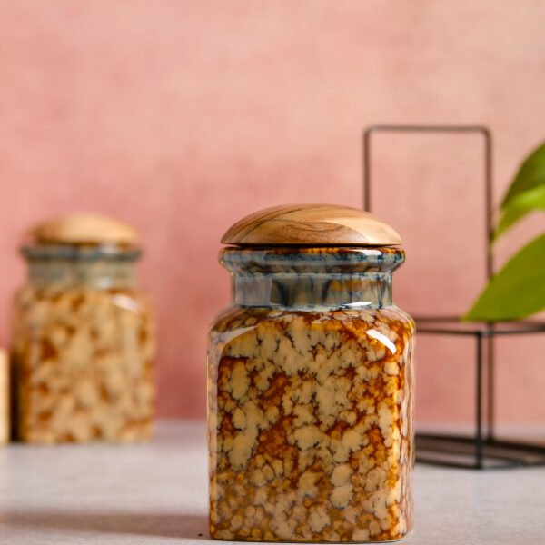 Earthstone Marble Pickle Jar Set of 2 Jars - Image 3