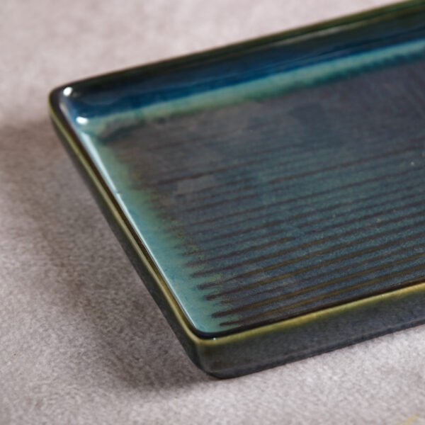 Steel Blue Elegance Serving Dish - Image 2