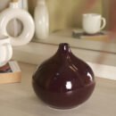 Crimson Aura Ceramic Vase - Balloon Shaped Ceramic Vase