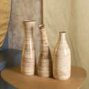 Iris Beige Elegance Vase Set of 3 Ceramic Vases