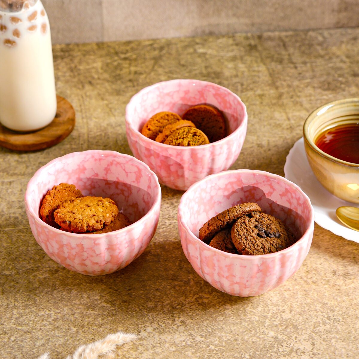 Blush Artisan Ceramic Bowl Set - Set of 3 (300ml Bowls)