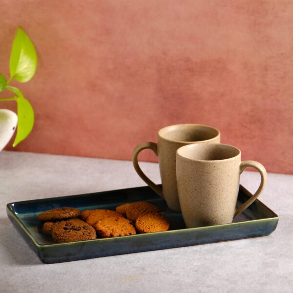 Steel Blue Elegance Serving Dish - Image 3