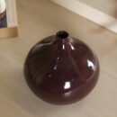 Crimson Aura Ceramic Vase - Balloon Shaped Ceramic Vase