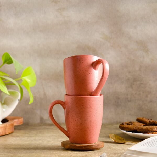 Elegant Rose Matte Mug Set of 2 | 280ml Mugs | Coffee Mugs Set of 2