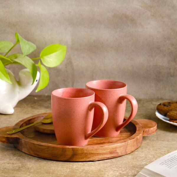 Elegant Rose Matte Mug Set of 2 | 280ml Mugs | Coffee Mugs Set of 2