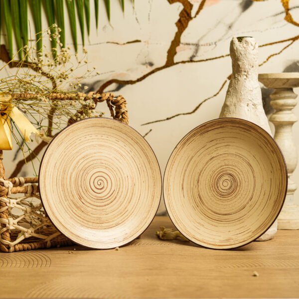 Swirl Elegance Quarter Plates Set of 2 Quarter Plates | 7 inch