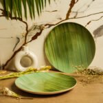 Verde Brushstroke Dinner Plates Set of 2 Dinner Plates | 10 inch
