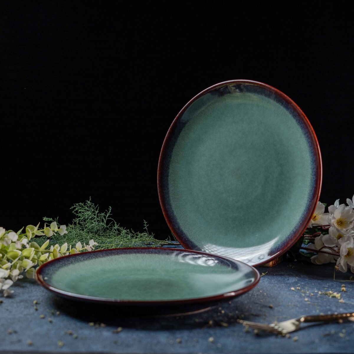 New Ocean Ember Luxe Dinner Plates – Set of 2 Dinner Plates | 10 inch