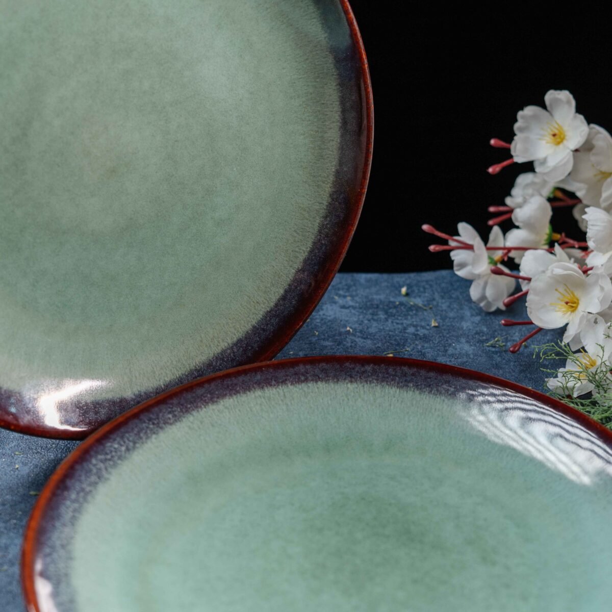 New Ocean Ember Luxe Dinner Plates – Set of 2 Dinner Plates | 10 inch