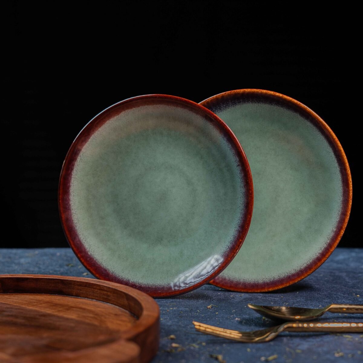 New Ember Tide Luxe Quarter Plates – Set of 2 | 7 inch