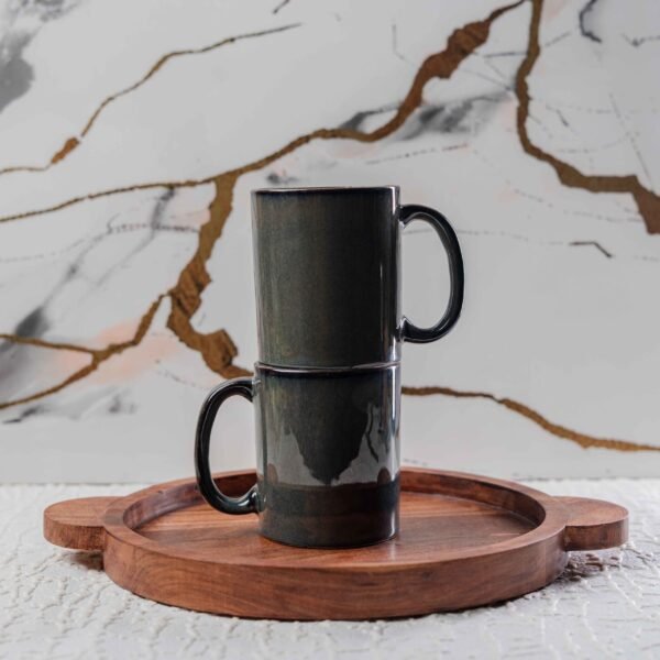 Harmiche Shadowstone Mugs – Set of 2 | 280ml Mugs | Coffee Mugs Set of 2