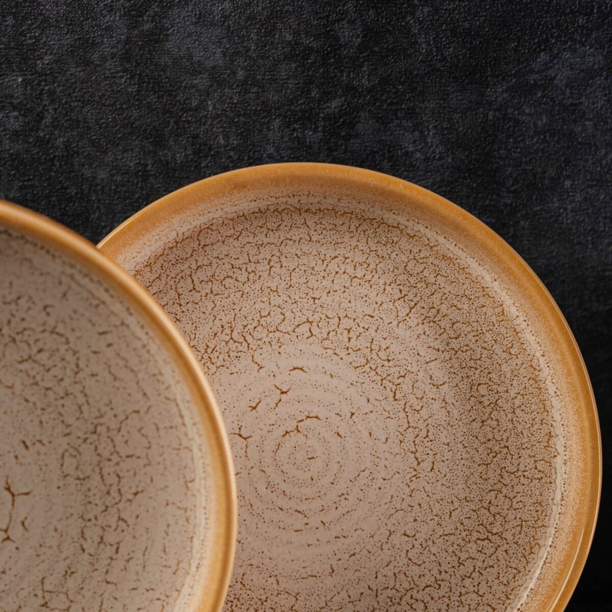 Golden Saffron Snack Plate Set of 2 - Buy Fresh Arrivals Now | 9 Inch x 1 Inch