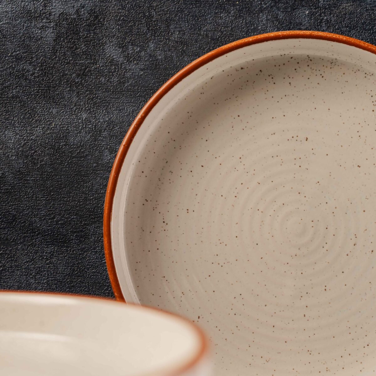 Serene Rim Snack Plates Set of 2 – A Touch of Elegance for Everyday Moments | 9 Inch x 1 Inch