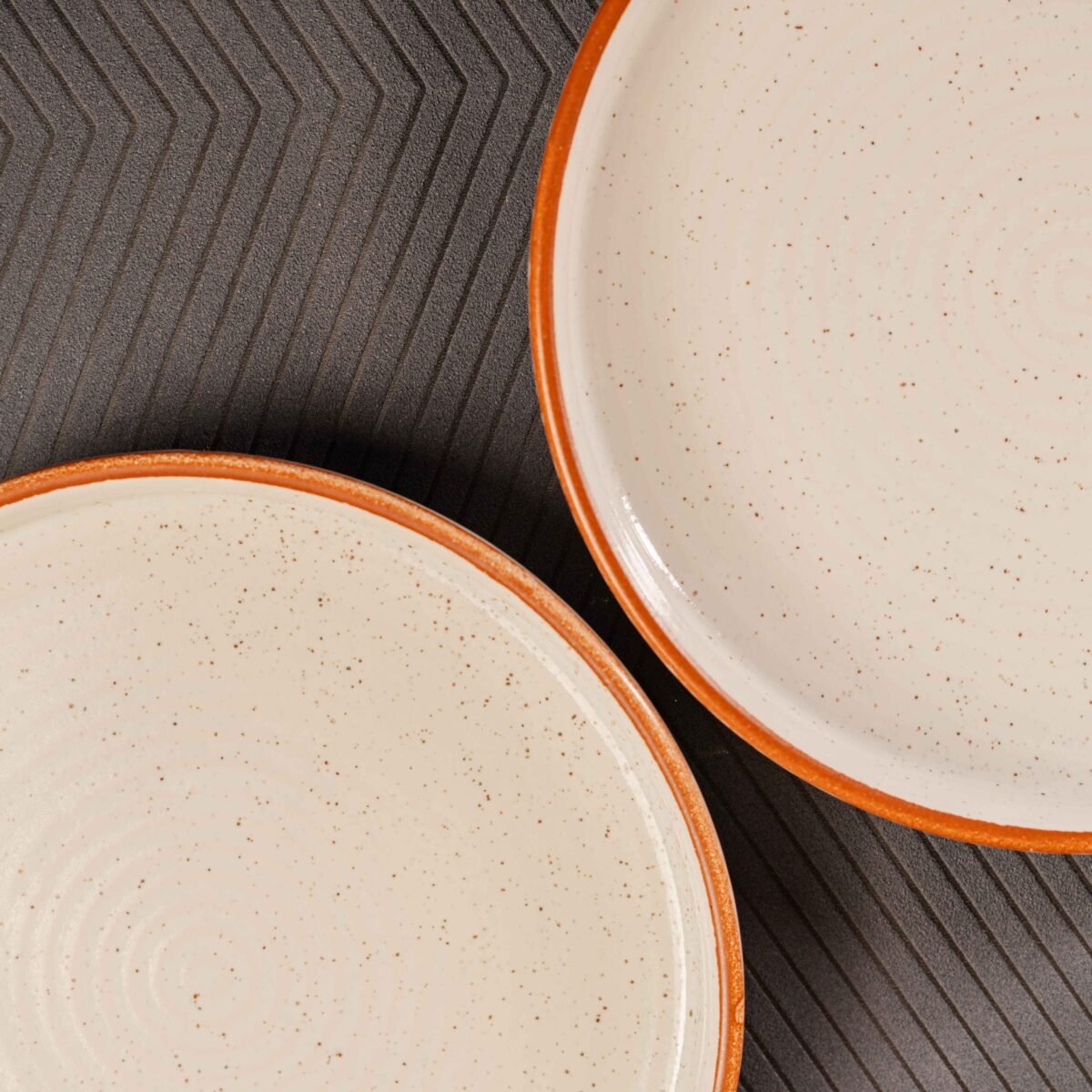 Serene Rim Snack Plates Set of 2 – A Touch of Elegance for Everyday Moments | 9 Inch x 1 Inch