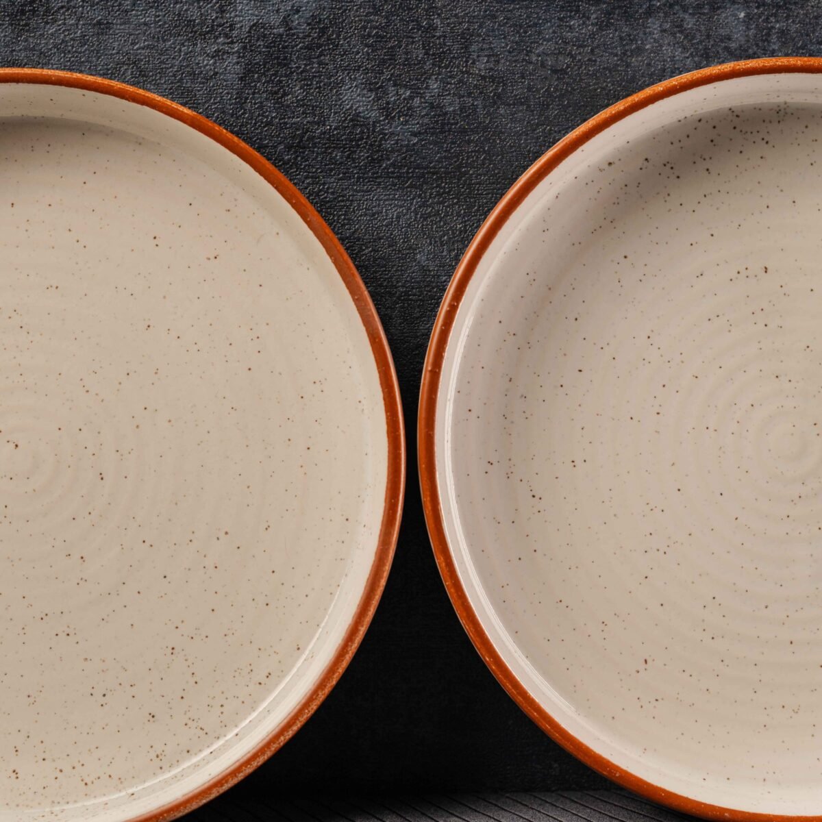 Serene Rim Snack Plates Set of 2 – A Touch of Elegance for Everyday Moments | 9 Inch x 1 Inch