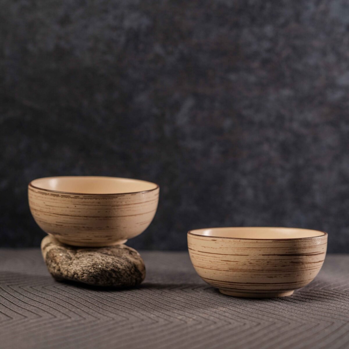 Whispering Woods Ceramic Katori Bowls Set of 2 Bowls