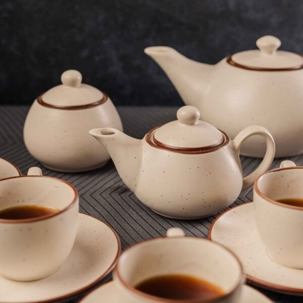 Imperial Elegance Tea Set - 15 Pieces Tea Set | Elegant Tea Set | 1100ml Teapot, 350ml Milk Pot, 350ml Sugar Pot, 150ml Cups