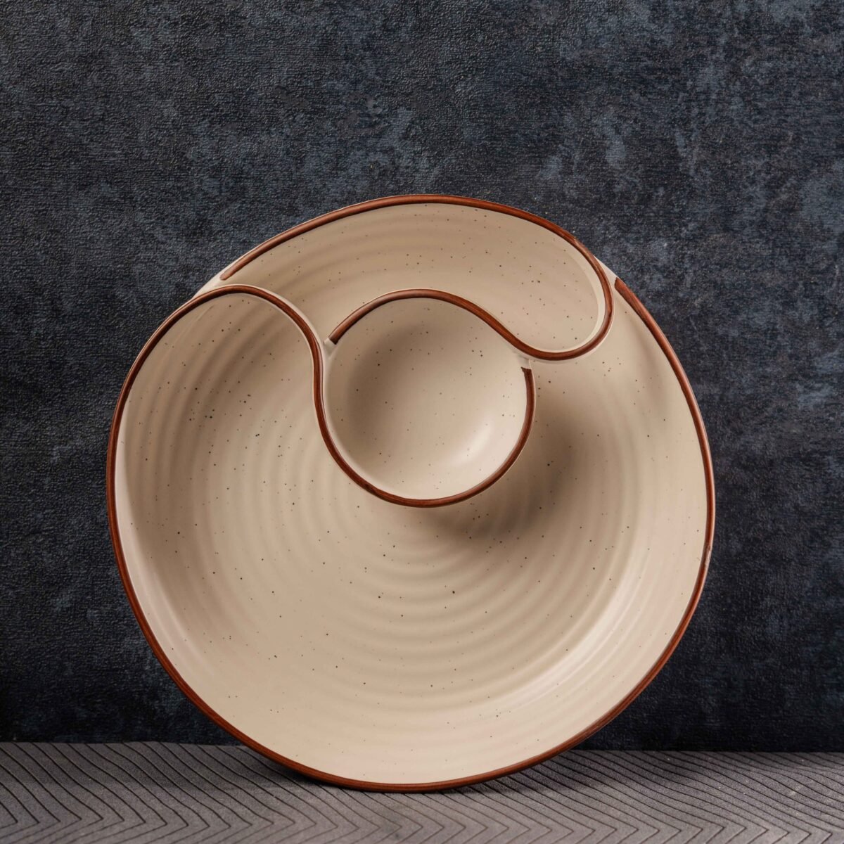 Regal Serve Chip n Dip Platter | Luxury Platter | 10 Inches X 2 Inches