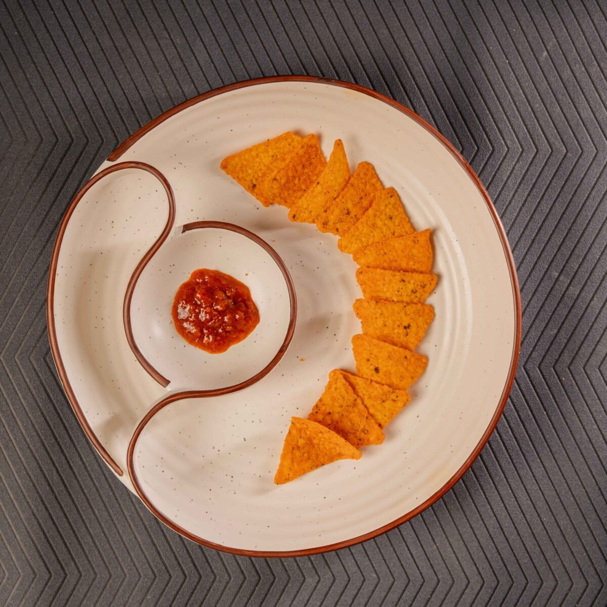 Regal Serve Chip n Dip Platter | Luxury Platter | 10 Inches X 2 Inches