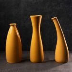 Harmiche Soleil Elegance Vase Set – Set of 3 | 10 Inches, 11 Inches, and 12 Inches