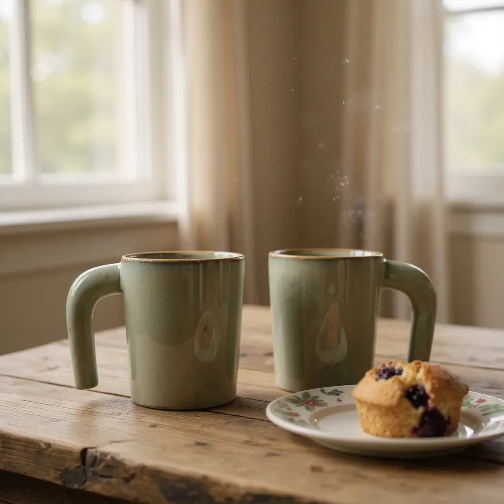 Greywood – Premium Ceramic Mugs Set (Set of 2) | 280ml Mugs | Coffee Mugs Set of 2