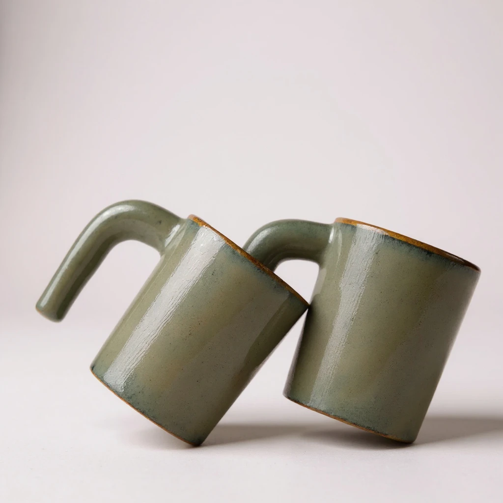 Greywood – Premium Ceramic Mugs Set (Set of 2) | 280ml Mugs | Coffee Mugs Set of 2