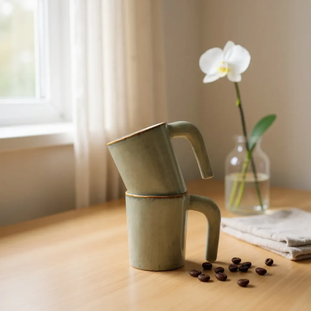Greywood – Premium Ceramic Mugs Set (Set of 2) | 280ml Mugs | Coffee Mugs Set of 2