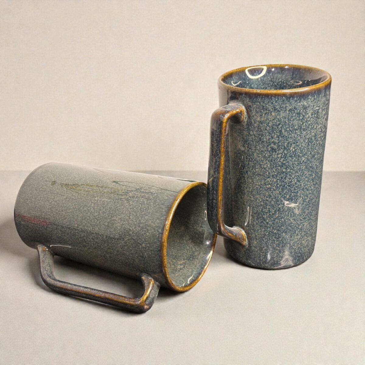Ashmoor – Luxe Tall Ceramic Mugs Set (Set of 2) | 450ml Mugs