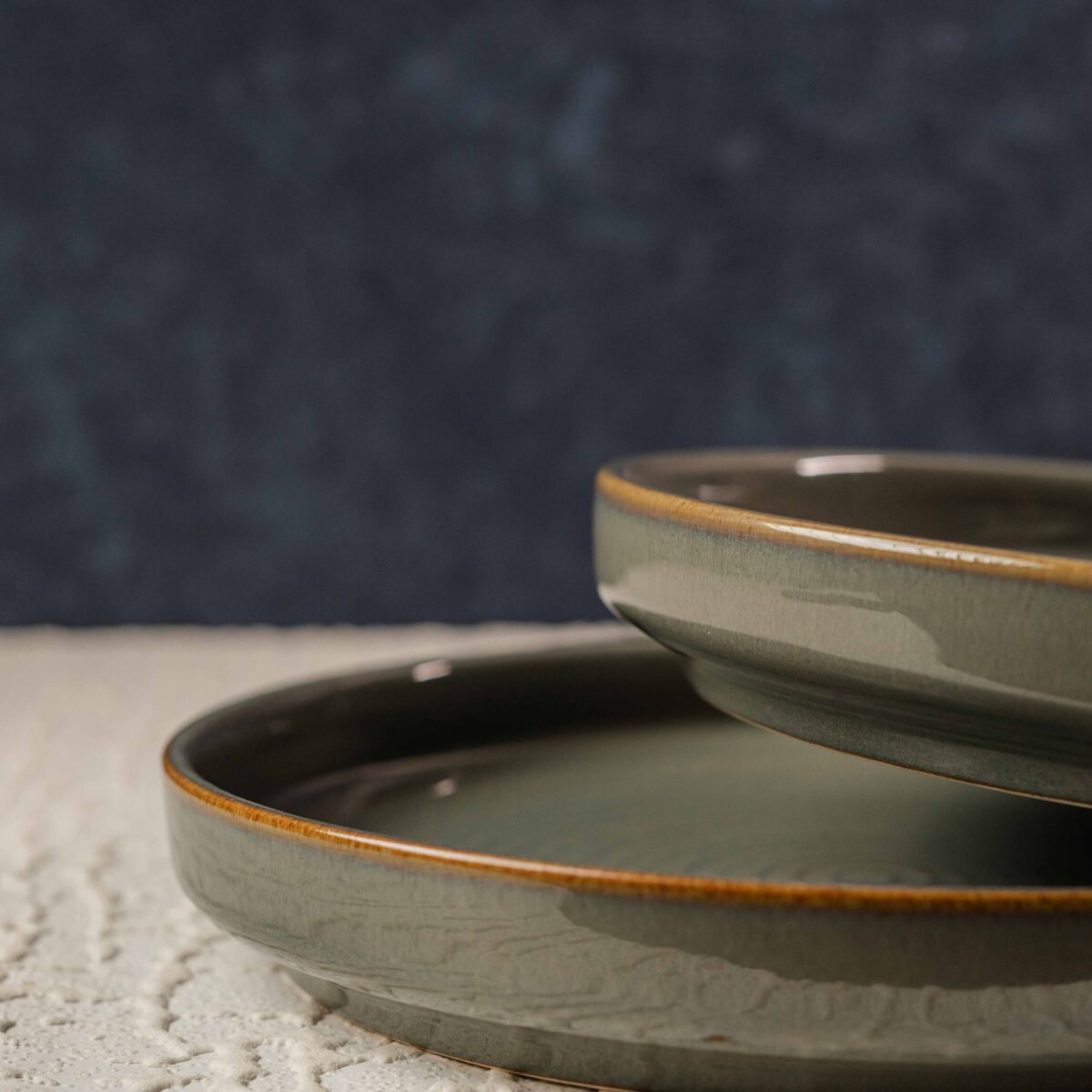 Orba Rim – Premium Ceramic Snack Plates (Set of 2) | 9 Inches