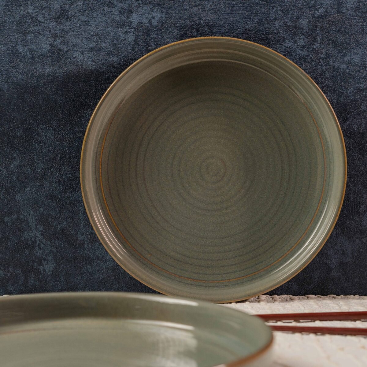 Orba Rim – Premium Ceramic Snack Plates (Set of 2) | 9 Inches